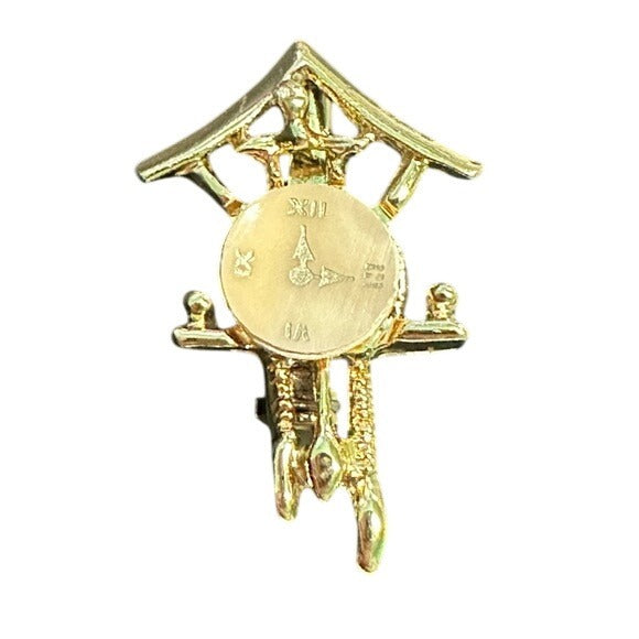 Vintage Brooch Clock Shaped