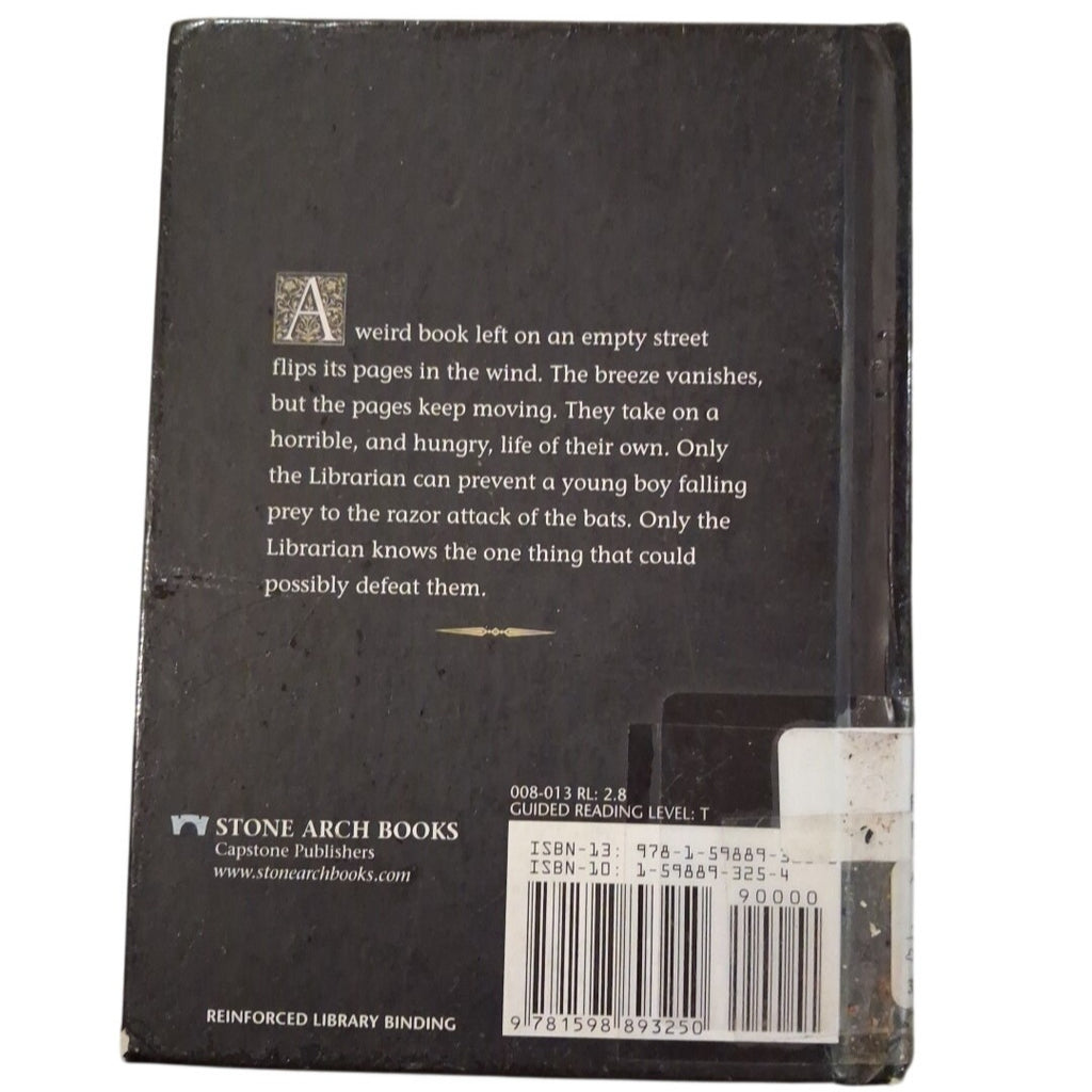 Back cover of a book with text and branding on a white background