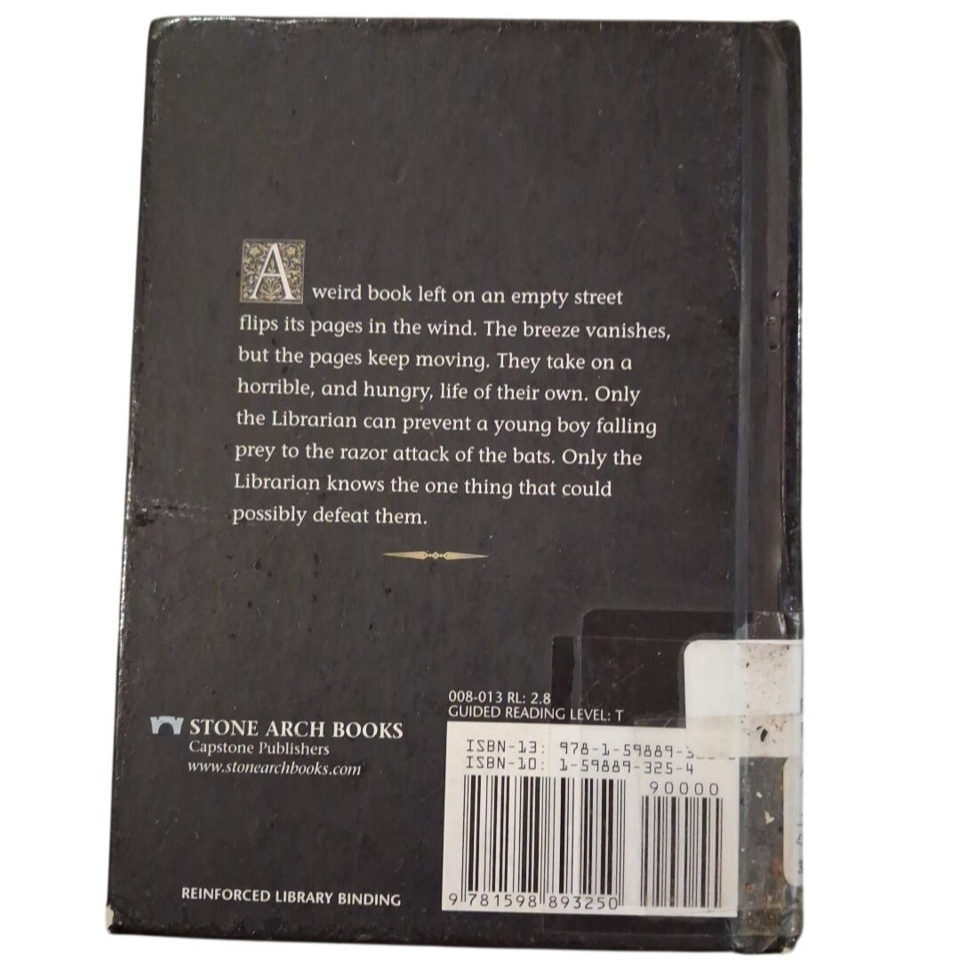 Back cover of a book with text and branding on a white background