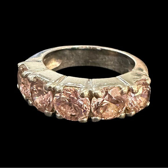 Morganite Eternity Band Size 7