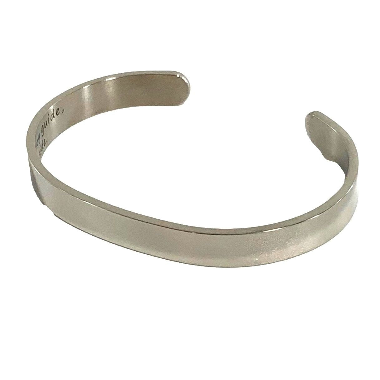 Silver bracelet on a white background