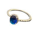Vintage Solitaire Ring Blue