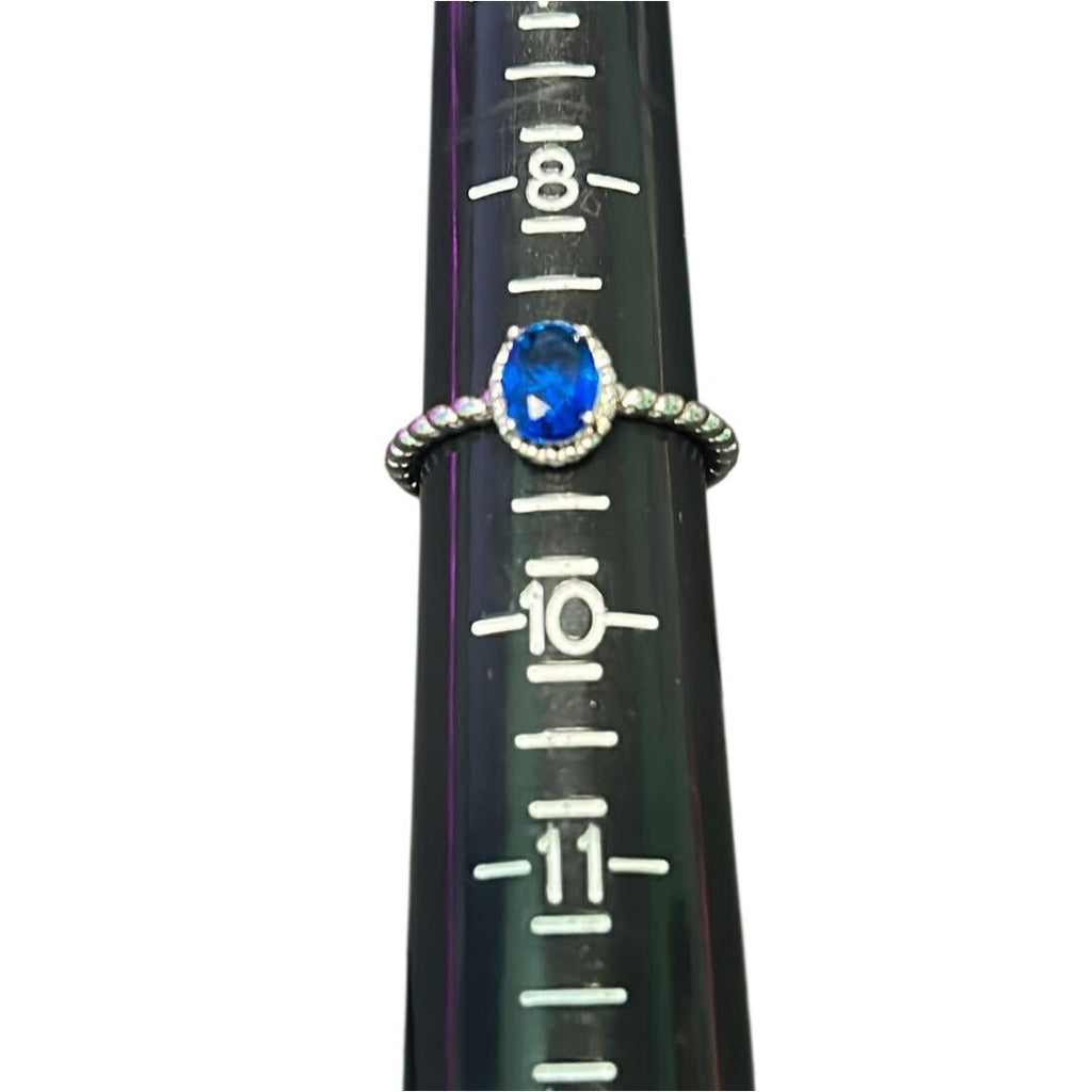 Vintage Solitaire Ring Blue