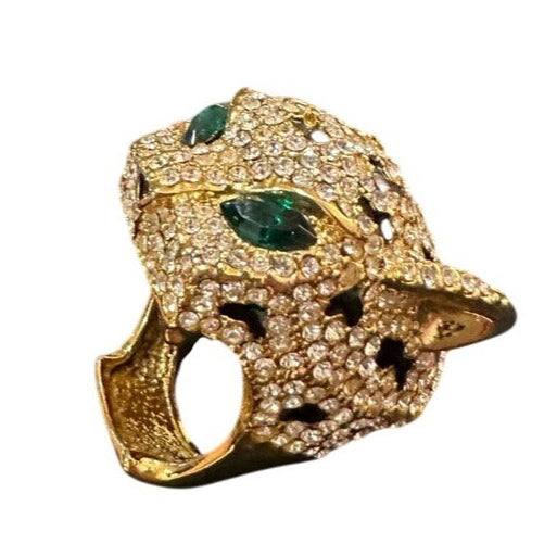 Leopard Cocktail Ring Side View