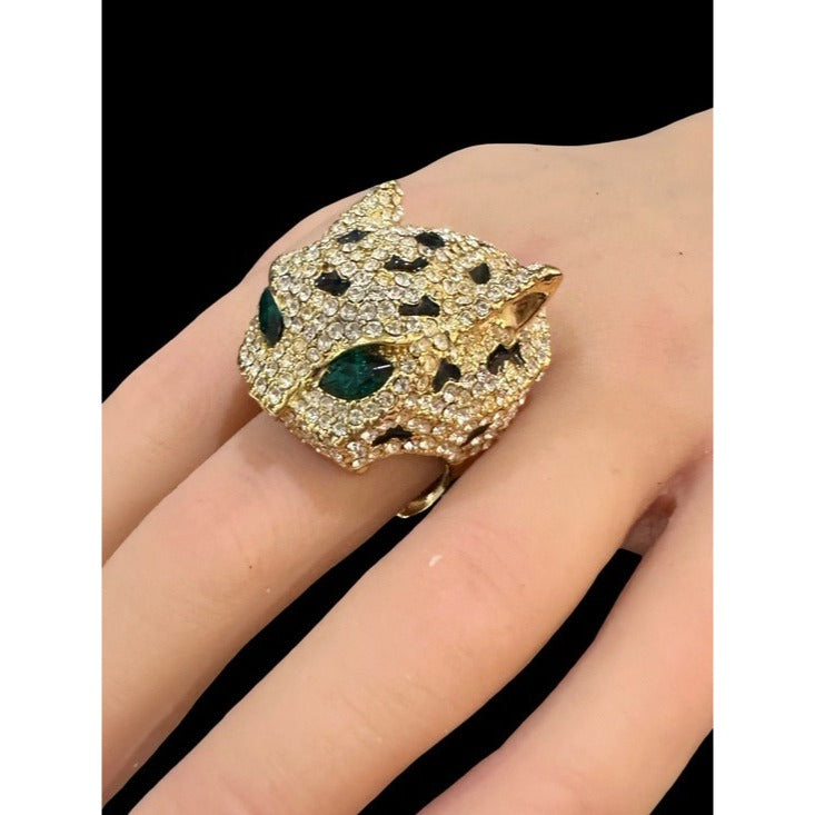 leopard cocktail ring lifestyle view