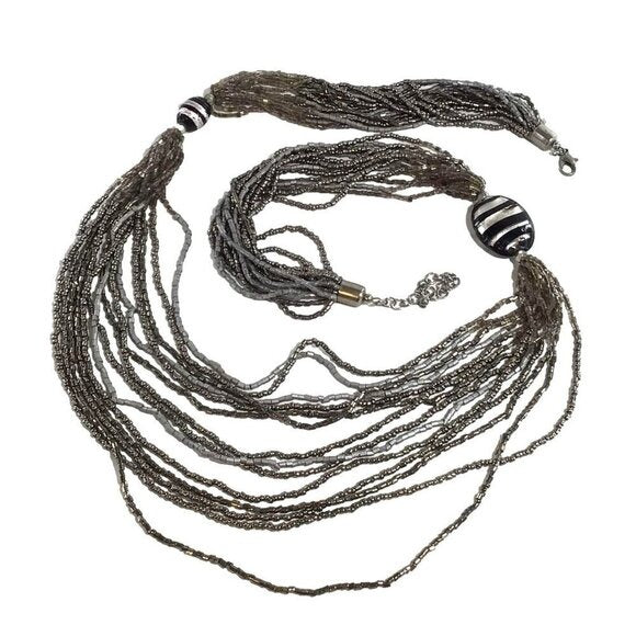 Layered Beaded Statement Necklace