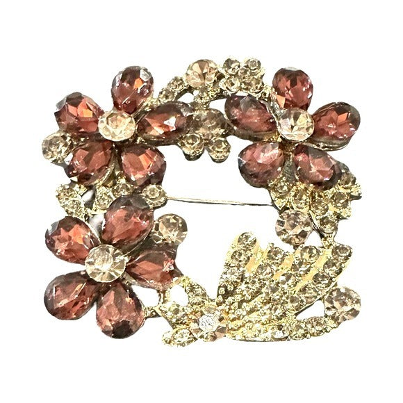 Vintage Brooch Flower Wreath