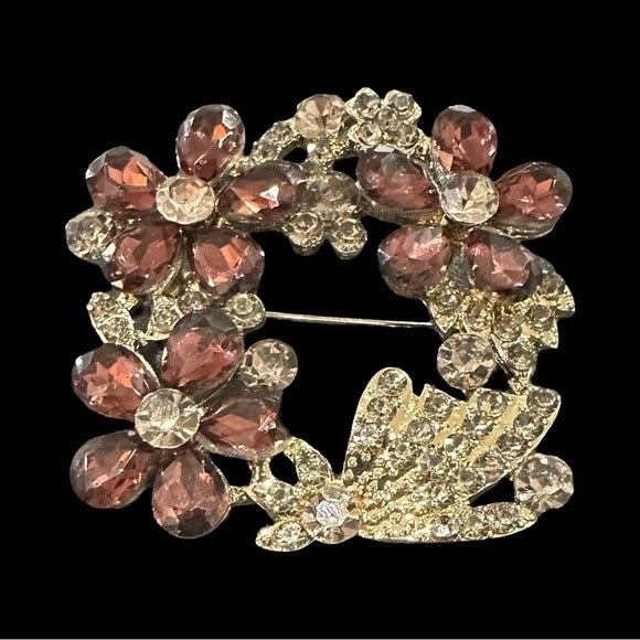 Vintage Brooch Flower Wreath