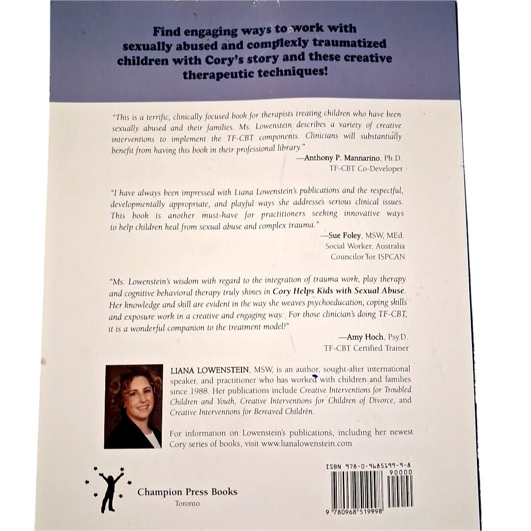Back cover of a book with text and a barcode, featuring a photo of a woman.
