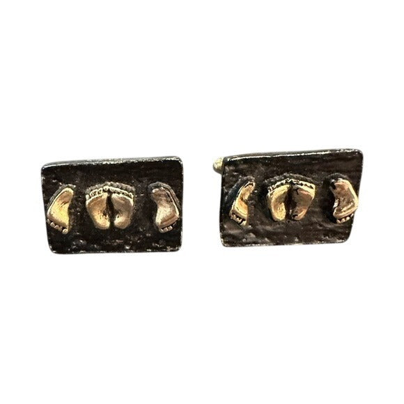 Naughty Feet Rectangle Cufflinks