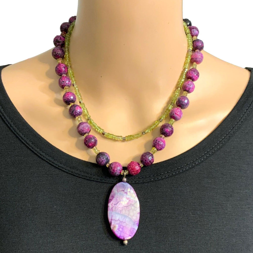 Beaded Necklace Natual Stone