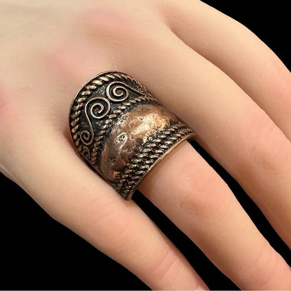 Copper Stretch Ring Size 7