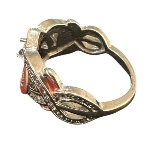 heart infinity ring side view