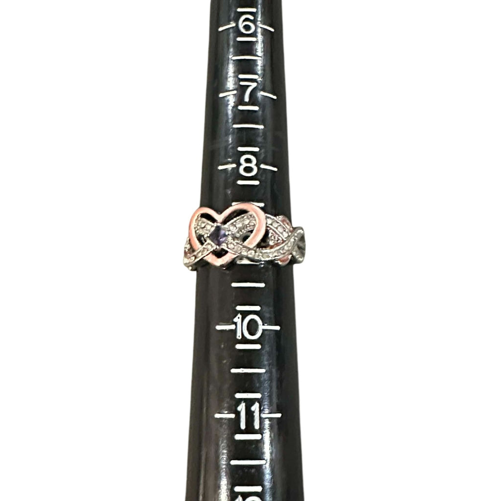 heart infinity ring sizer view