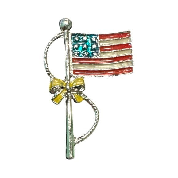 American Flag Brooch