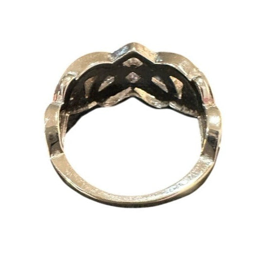 infinity heart ring back view