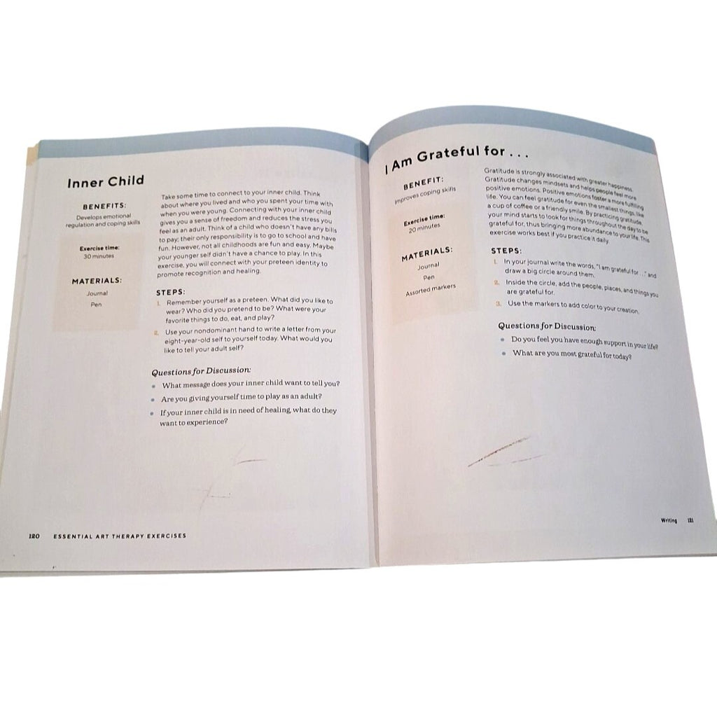 Open book with text on a white background