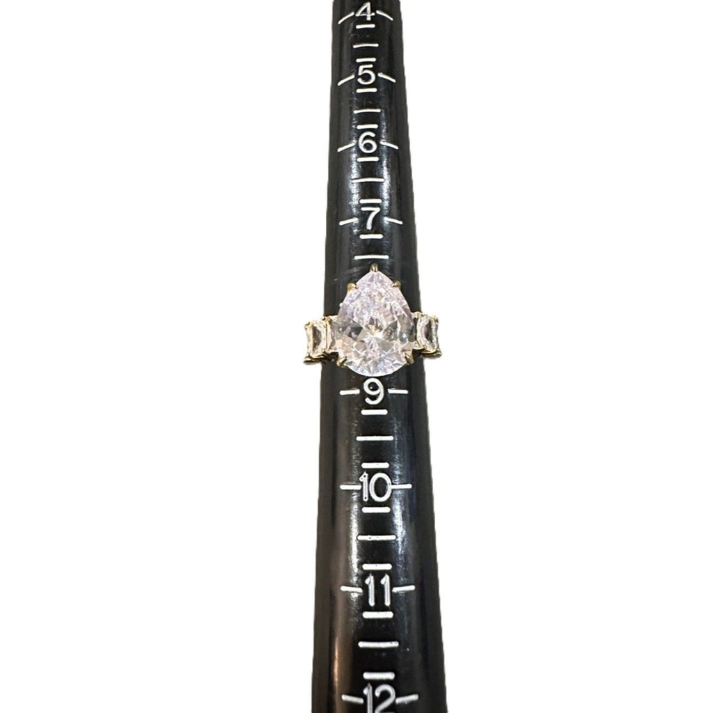Diamond ring on a black scale with measurement markings