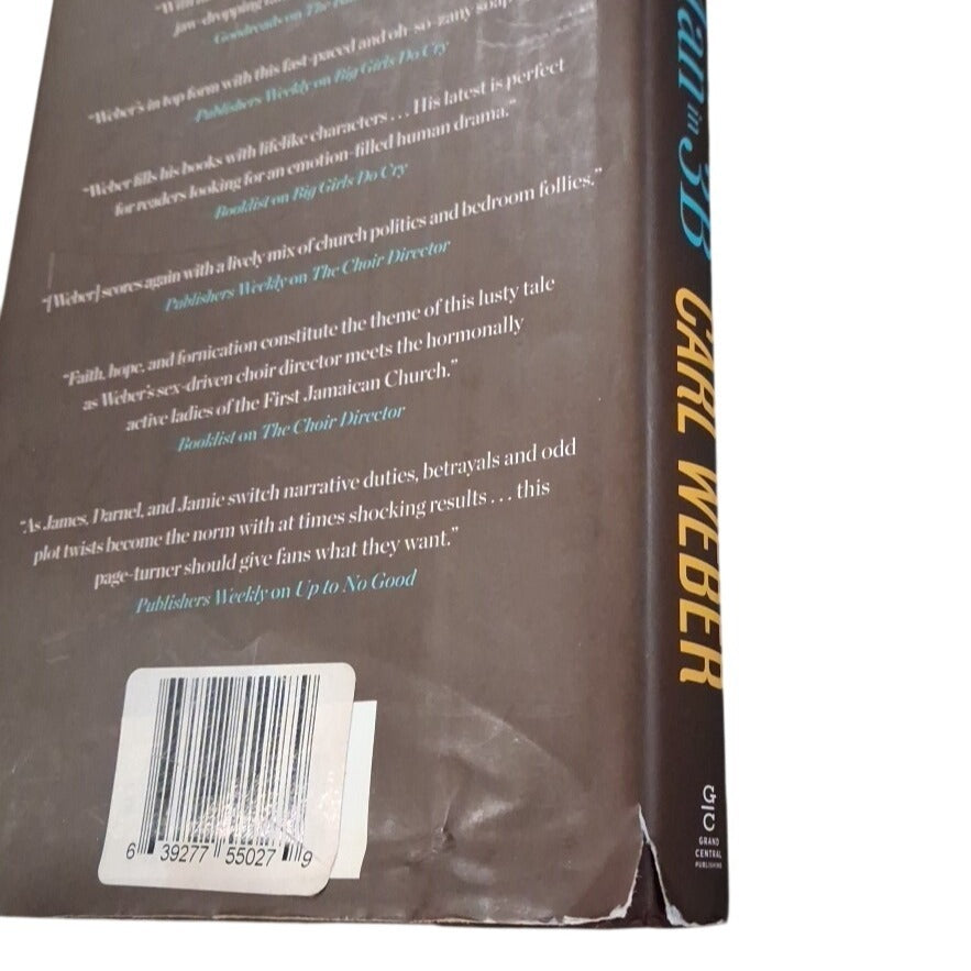 Back cover of a book with text and a barcode, featuring the author's name 'Carl Weber'.