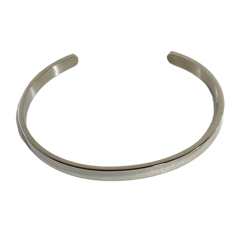Silver bracelet on a white background
