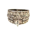 vintage cocktail ring flat lay