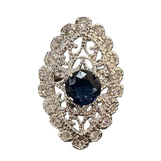 vintage filigree ring front view