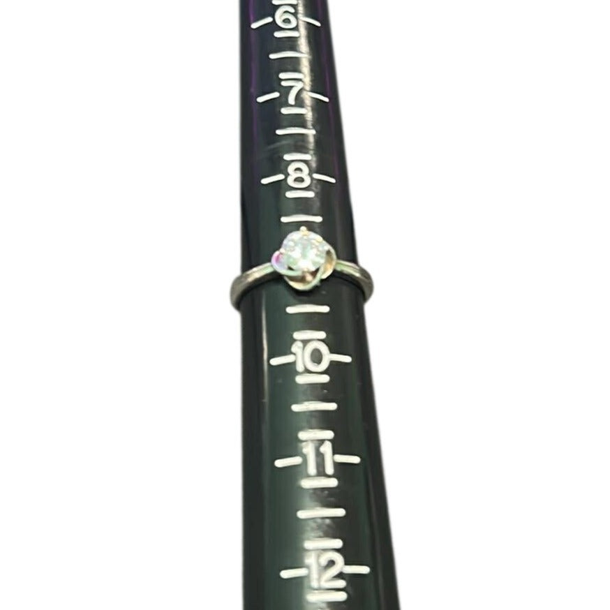 ring with measurement scale and a ring on a white background