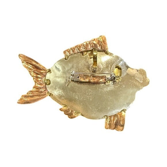 Fish Pendant Brooch Pin