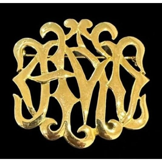 M JENT Signed Brooch